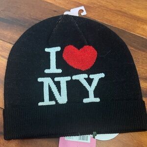 kate spade Black and Red 'I Love NY' Beanie
